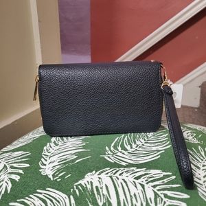 a new day Black Wallet + Wristlet Strap